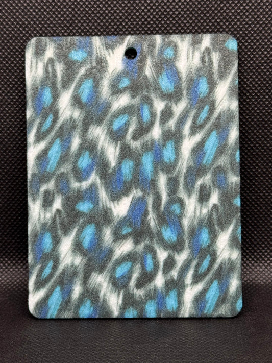 Blue Leopard Print Felt Freshie 1008