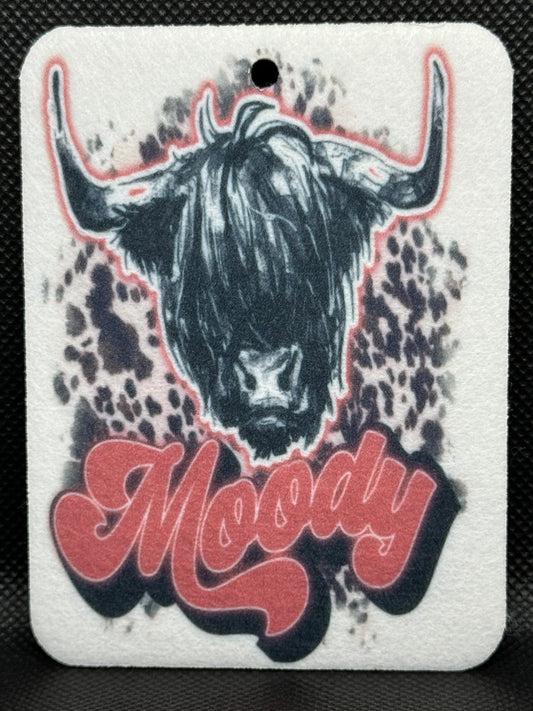 Highland Cow Moody Felt Freshies  1057