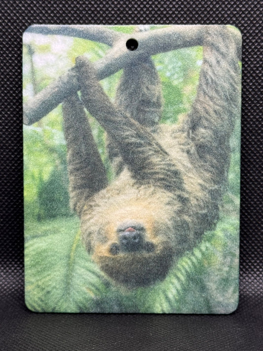 Sloth Hanging From Tree Branch Felt Freshie 1064
