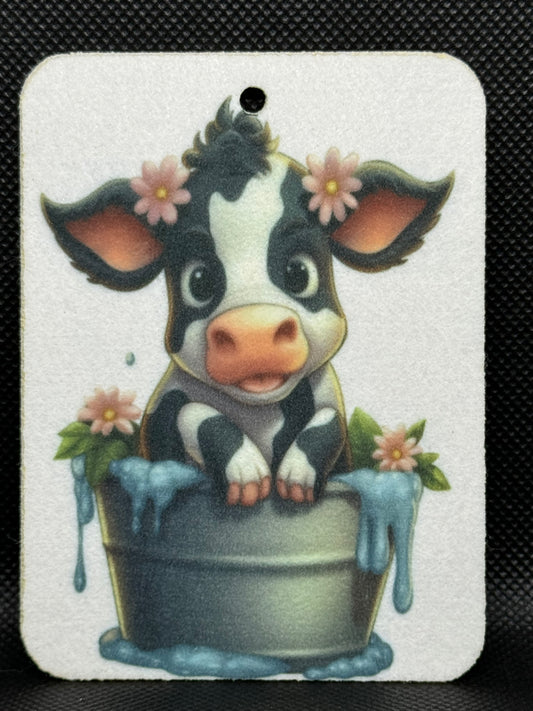 Happy Cow in A Bucket Felt Freshie 1098