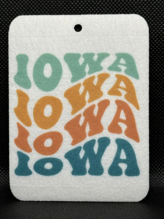 Iowa Iowa Iowa Iowa Retro Felt Freshie 1289