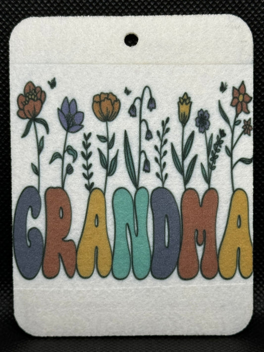 Grandma Floral Felt Freshie 1322