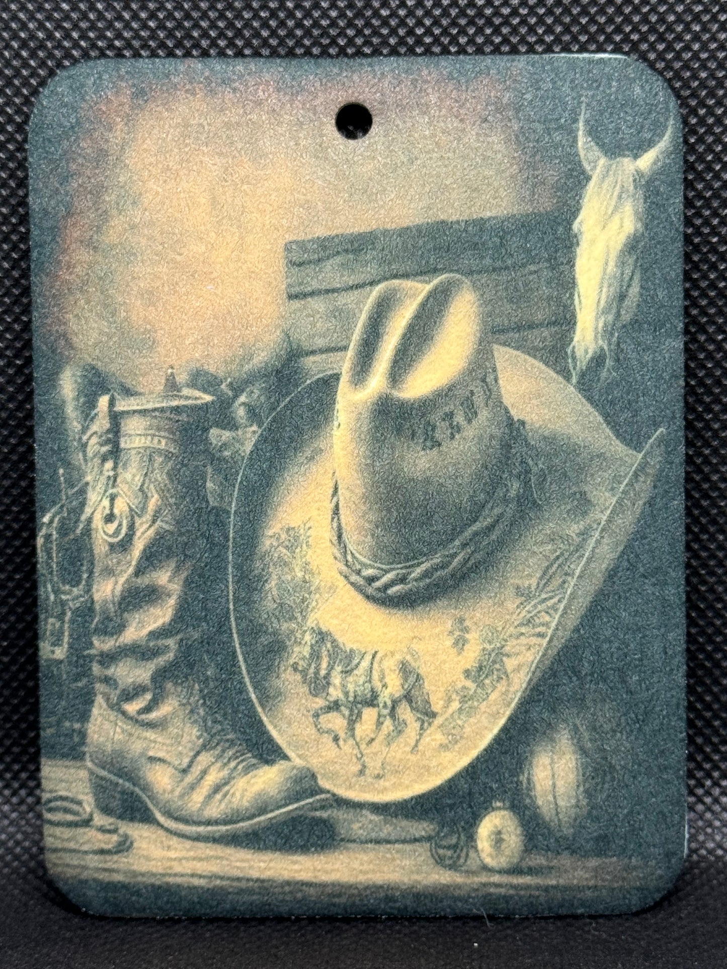 Wild West Cowboy Hat and Boot Vintage Felt Freshie 1339